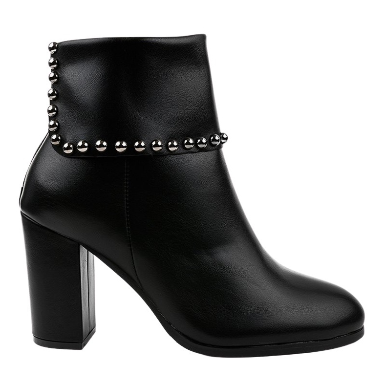 Botas pretas com tachas LJ007 preto