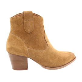 Botas de cowboy de camurça leve Anabelle 1466 castanho multicolorido amarelo