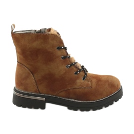 American Club Botas de meninas gc33 botas marrons marrom marrom