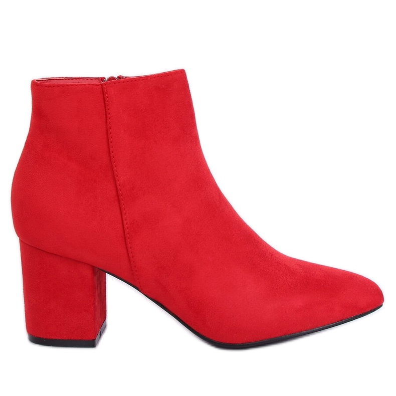 Botas vermelhas de salto alto Q1AX608-1 Vermelha vermelho