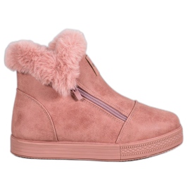 SHELOVET Sapatinhos Com Zíper rosa