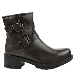 Botas cinza com fivelas 9996-5