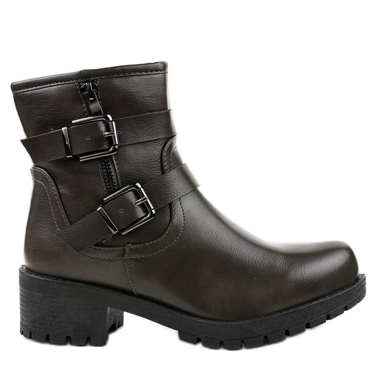 Botas cinza com fivelas 9996-5