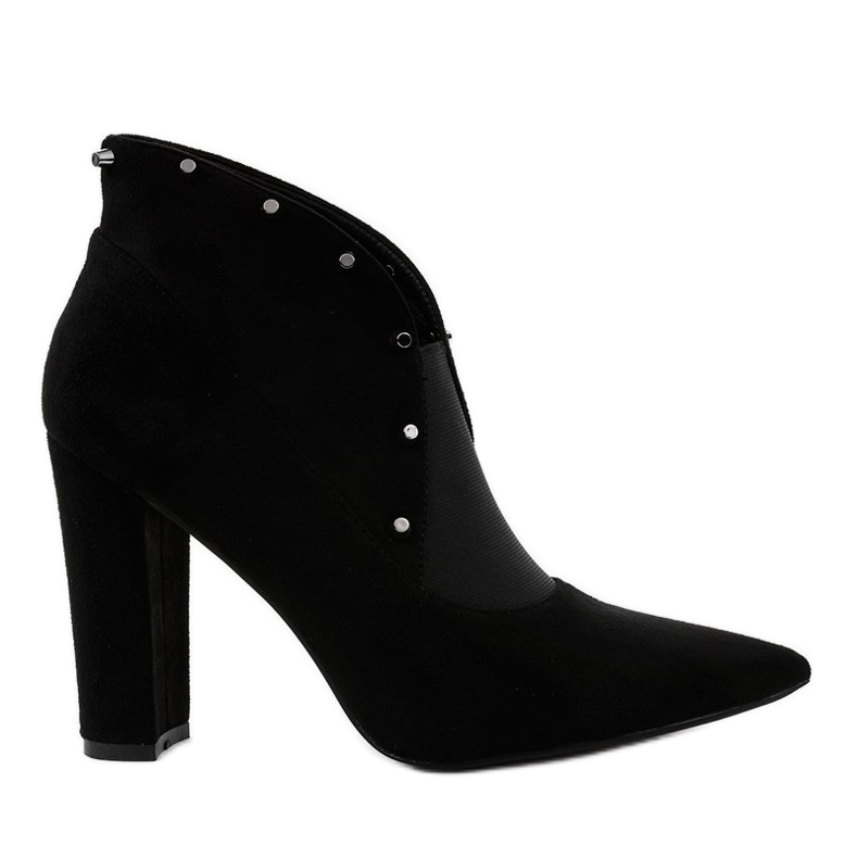 Botins pretos de cano curto com elástico N2AX1629