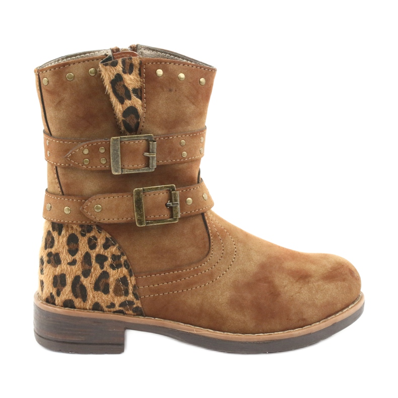Botas de pantera marrom American Club castanho