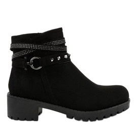 Salto alto em camurça preta L3058-29 preto