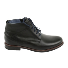 Botas de couro no zíper Nikopol 702 preto
