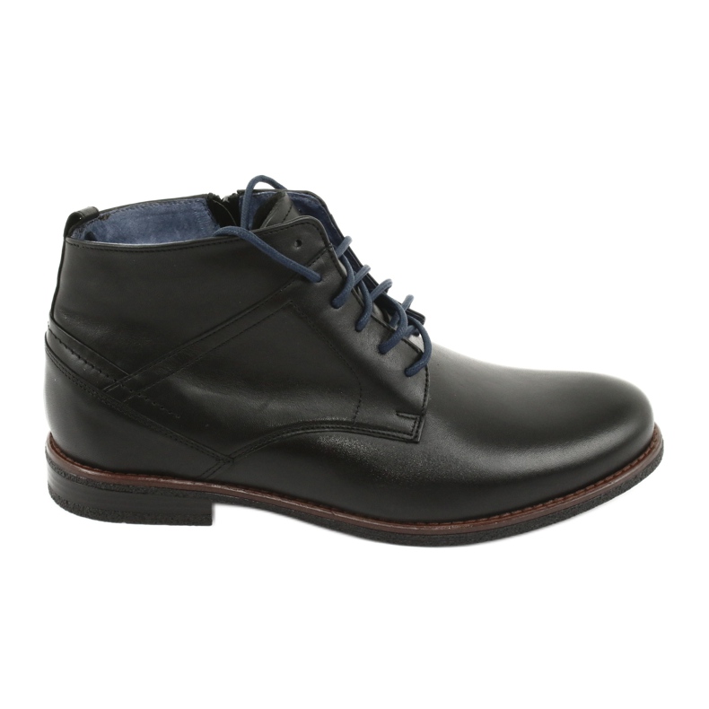 Botas de couro no zíper Nikopol 702 preto
