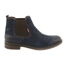 Botas Chelsea botas Badura 4754 marrom azul-marinho