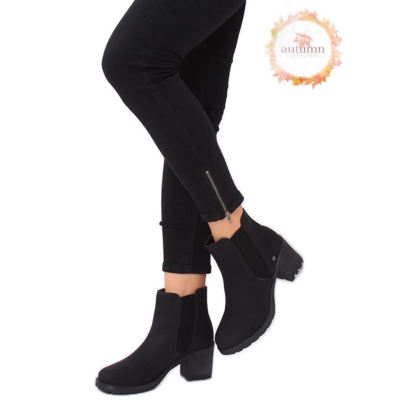 Botas pretas Chelsea, pretas L2065 Pretas preto