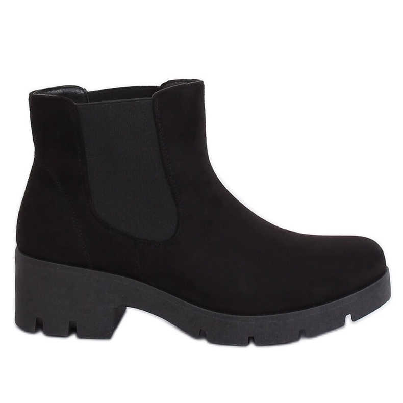 Botas pretas Chelsea com sola grossa 9996-6 Pretas preto