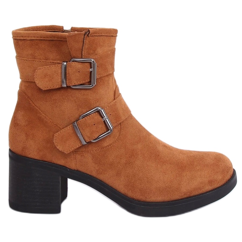 Botas de salto largo Camel TX-1815 castanho