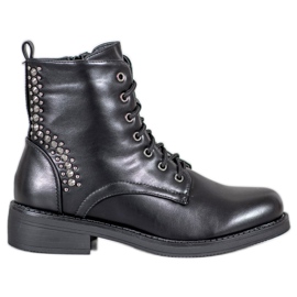 SHELOVET Botas com strass preto
