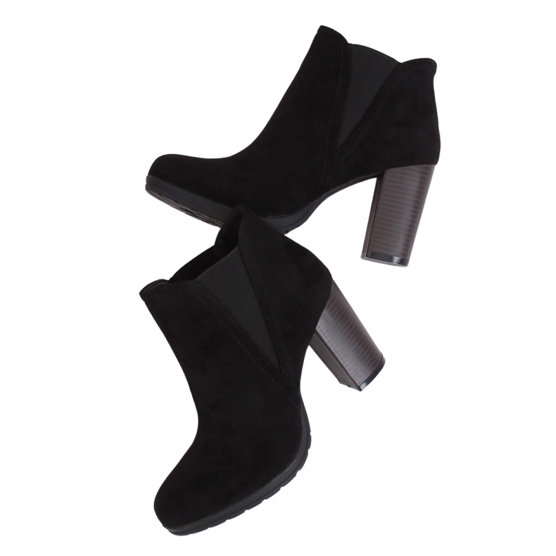 Botas pretas de salto alto H9261 Negro preto