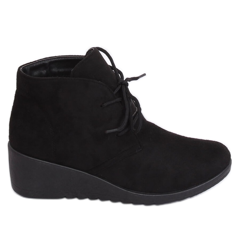 Botas pretas com salto em cunha E3265 pretas preto Botas pretas com salto em cunha E3265 pretas preto