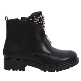 Botas femininas negras no protetor preto BK-37 Preto