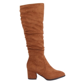 Botas de salto alto camelo 280 Camel marrom