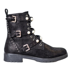 Seastar Botas altas com miçangas preto