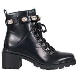 Seastar Botas elegantes de amarrar preto Seastar Botas elegantes de amarrar preto