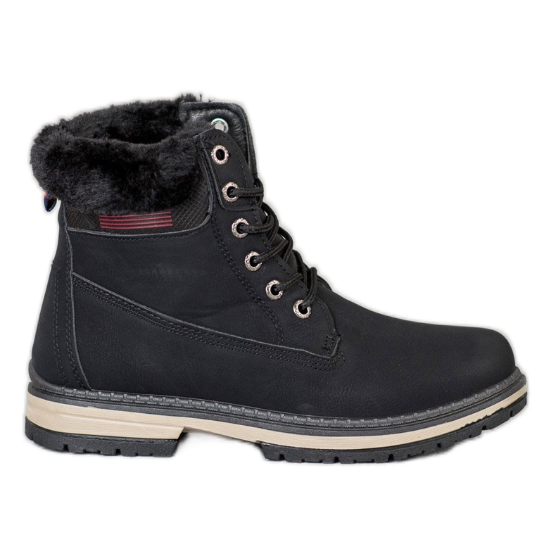 SHELOVET Botas de caminhada com pele preto