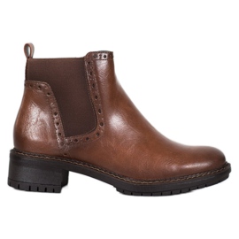 Filippo Botas marrons com couro ecológico castanho