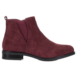 Ideal Shoes Botas deslizantes vermelho