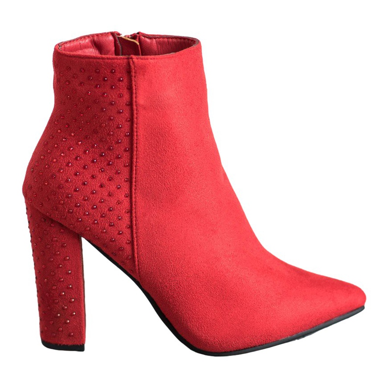 Seastar Botas de camurça com zircônia cúbica vermelho