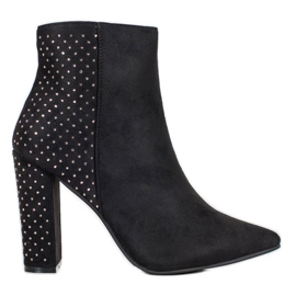Seastar Botas de camurça com zircônia cúbica preto
