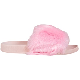 Bona Chinelos com pele rosa Bona Chinelos com pele rosa