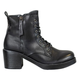SHELOVET Botas de atar para o tornozelo preto SHELOVET Botas de atar para o tornozelo preto