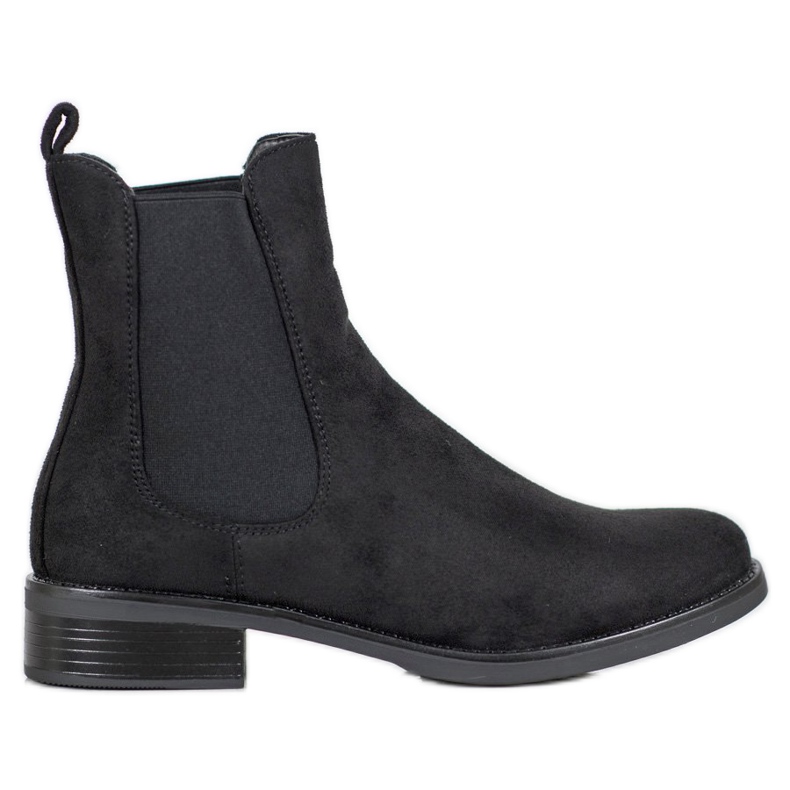 SDS Botas de camurça chelsea preto