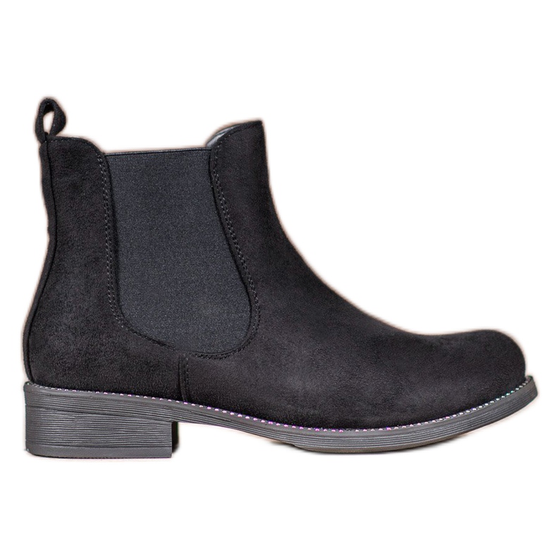 SDS Botas Chelsea com cristais preto