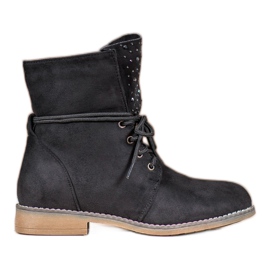 Botas com Cristais preto