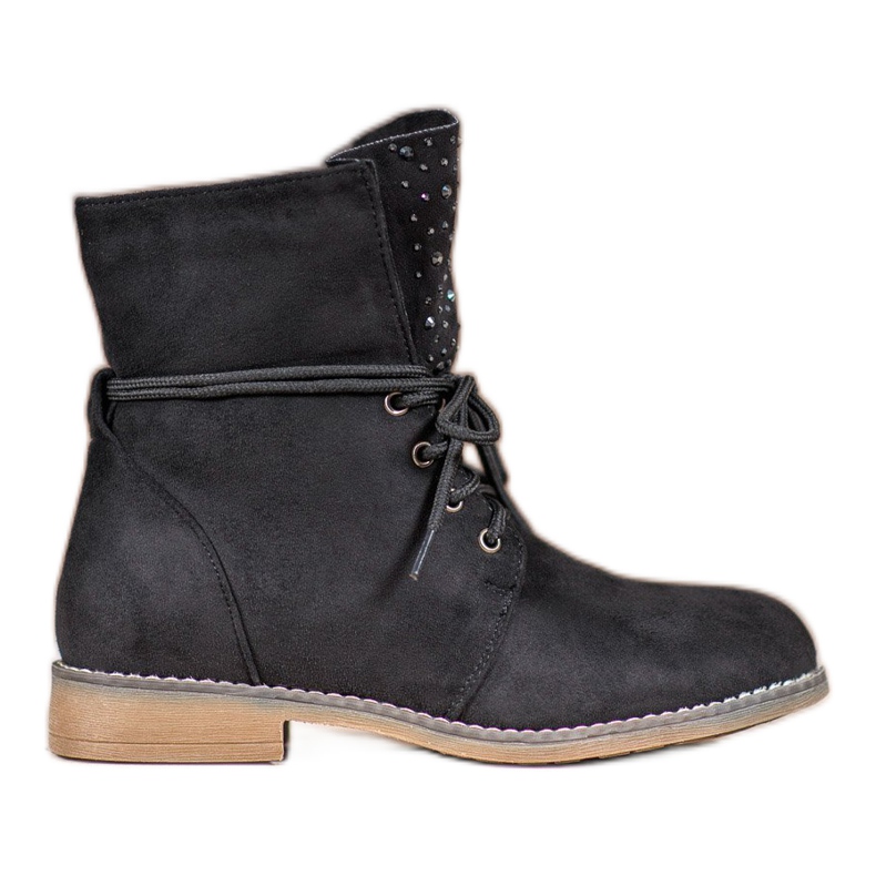 Botas com Cristais preto