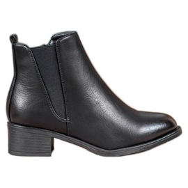 Ideal Shoes Botas clássicas com elástico preto