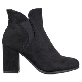 Marquiz Botas de camurça deslizantes preto