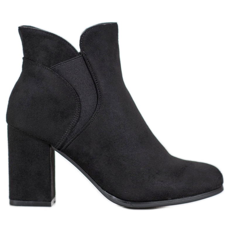 Marquiz Botas de camurça deslizantes preto