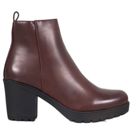 SHELOVET Botas na plataforma vermelho