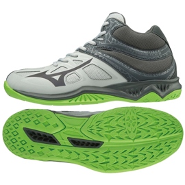 Sapatos Mizuno Thunder Blade 2 Mid M V1GA197537 cinza cinza Sapatos Mizuno Thunder Blade 2 Mid M V1GA197537 cinza cinza