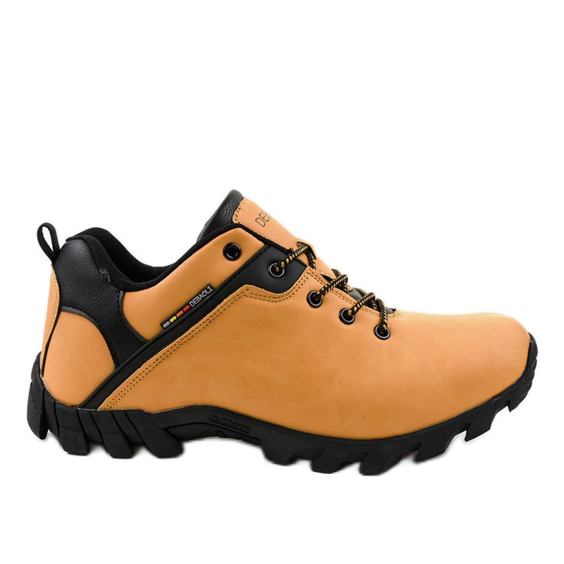 Sapatos de trekking amarelos 2019B castanho preto