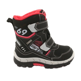Botas American Club com membrana RL34 preta preto vermelho