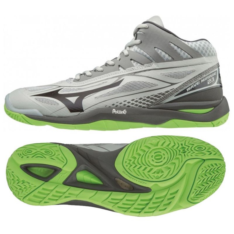 Sapatos Mizuno Wave Mirage 2.1 Mid M X1GA187037 cinza tons de cinza