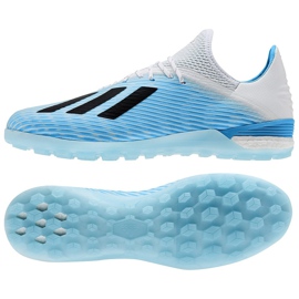 Chuteiras Adidas X 19.1 Tf M F99999 branco azul