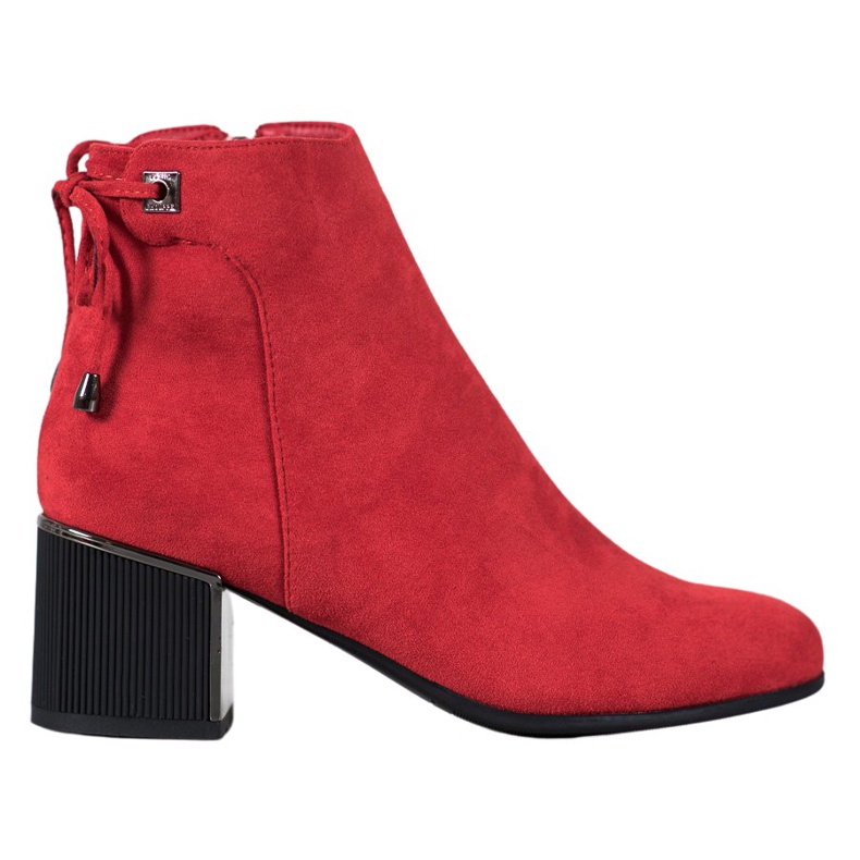Goodin Botas de camurça vermelha vermelho