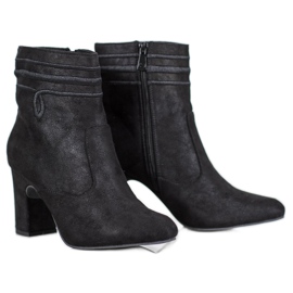 Kylie Botas de camurça de salto alto preto