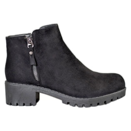 Diamantique Botas pretas com zíper preto