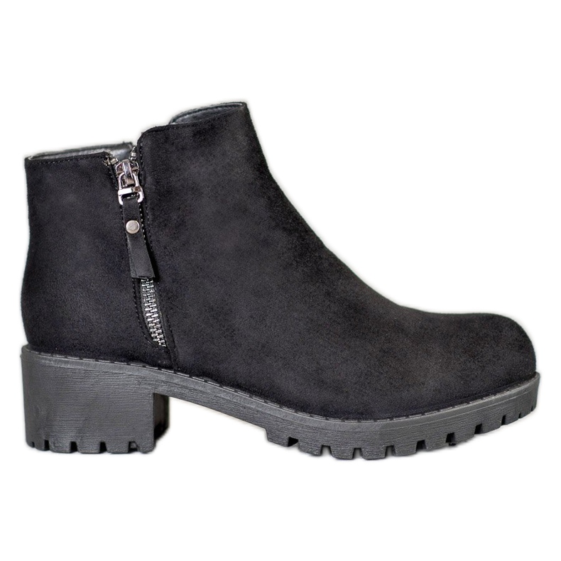 Diamantique Botas pretas com zíper preto