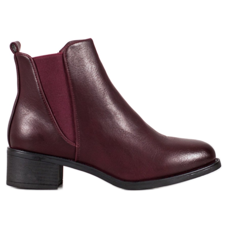 Ideal Shoes Botas clássicas com elástico vermelho
