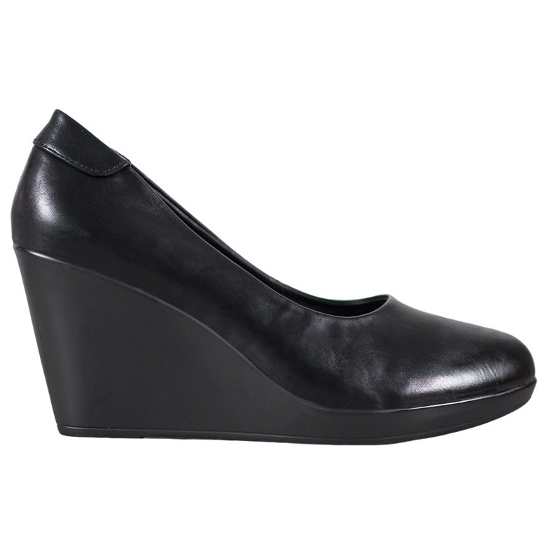 J. Star Bombas de cunha clássicas preto