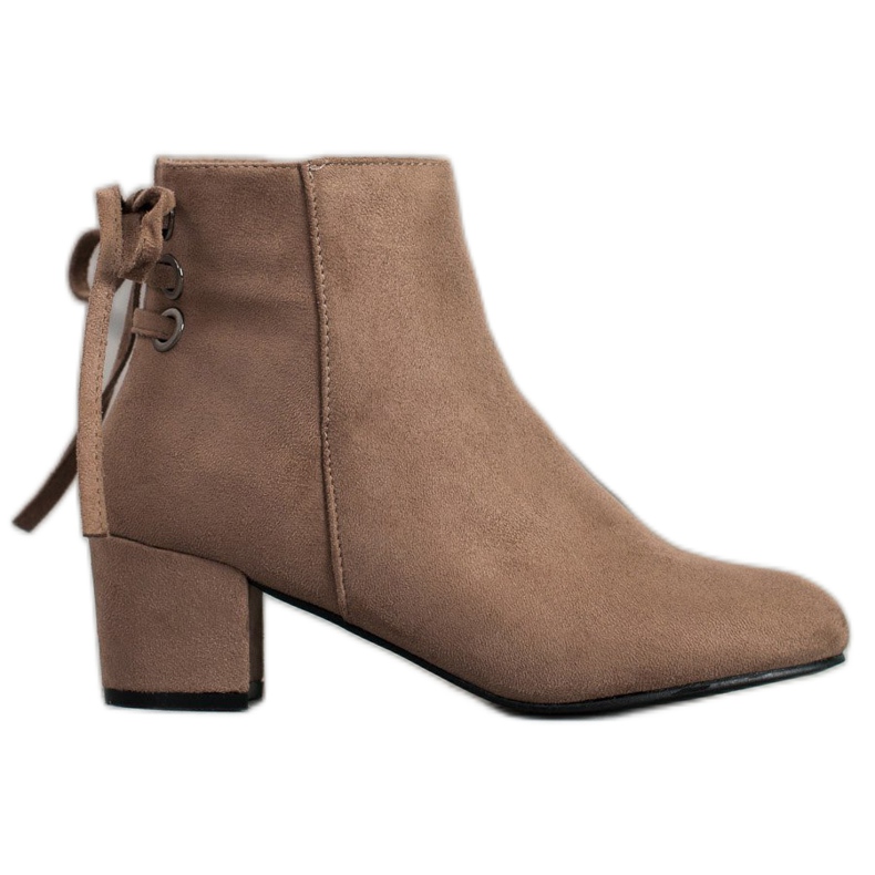 Forever Folie Botas de camurça com laço castanho